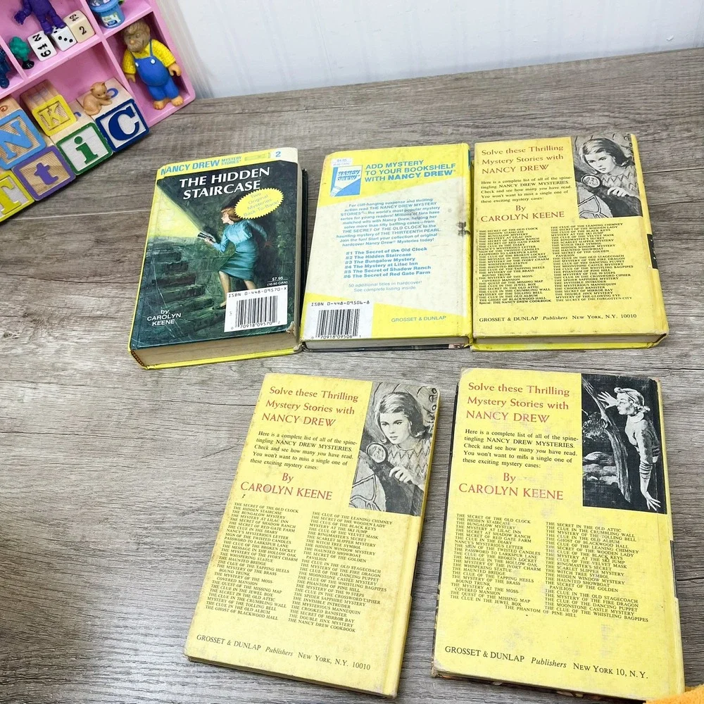 Nancy‎ Drew Mystery Stories Lot 9 Vintage Hardcover Books Carolyn Keene Grosset